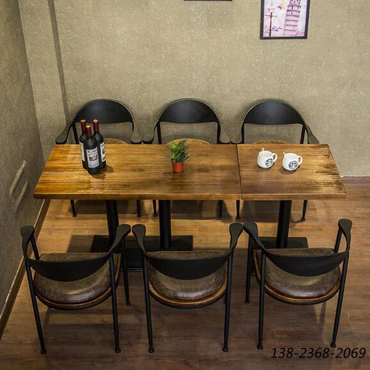 做舊復(fù)古餐桌椅，休閑桌